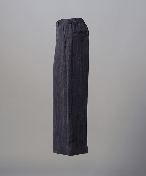 MAISON SPECIAL(メゾンスペシャル)の「《UNISEX》Drape Fibrillated Twill One-tuck Prime-Wide Slacks/ドレープフィブリルツイルワンタックプライムワイドスラックス【MAISON SPECIAL/メゾンスペシャル】■セットアップ対応■(スラックス・メンズ・ブラック/ネイビー・2/1/0)」の15枚目の写真