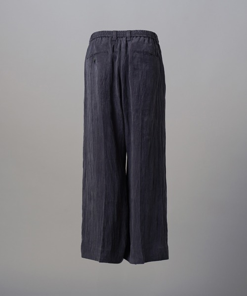 MAISON SPECIAL(メゾンスペシャル)の「《UNISEX》Drape Fibrillated Twill One-tuck Prime-Wide Slacks/ドレープフィブリルツイルワンタックプライムワイドスラックス【MAISON SPECIAL/メゾンスペシャル】■セットアップ対応■(スラックス・メンズ・ブラック/ネイビー・2/1/0)」の16枚目の写真