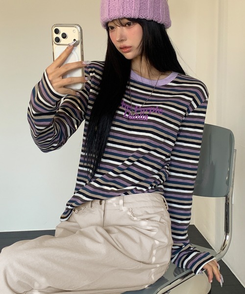 UNE MANSION（ユヌマンション）の「【2026SS新作アイテム】 【UNE ORIGINAL】バックポケットレース刺繍ワイドデニムパンツ（その他パンツ・レディース・チャコールグレー/アイボリー・SMALL/MEDIUM）」の12枚目の写真