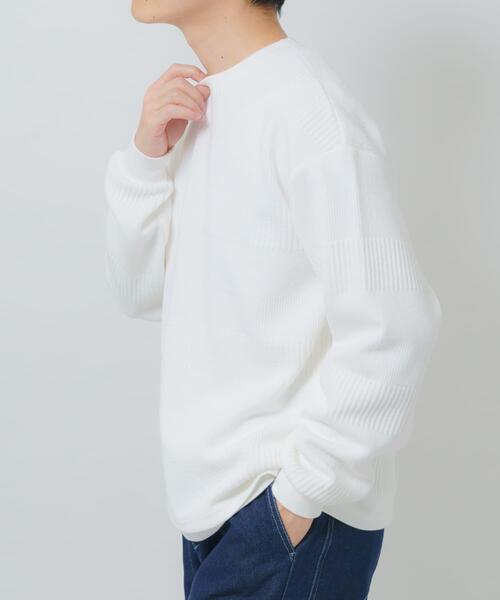 ITEMS URBANRESEARCH（アイテムズ アーバンリサーチ）の「ランダムピッチジャカードtops（スウェット・メンズ・ブルー系その他/ホワイト/ピンクベージュ/ブラック・LARGE/MEDIUM）」の12枚目の写真