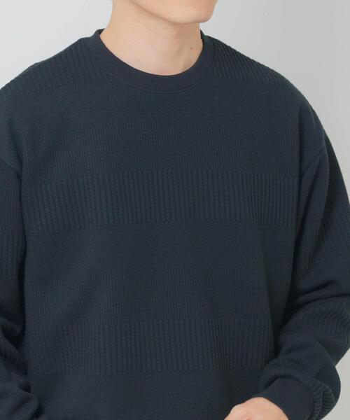 ITEMS URBANRESEARCH（アイテムズ アーバンリサーチ）の「ランダムピッチジャカードtops（スウェット・メンズ・ブルー系その他/ホワイト/ピンクベージュ/ブラック・LARGE/MEDIUM）」の17枚目の写真