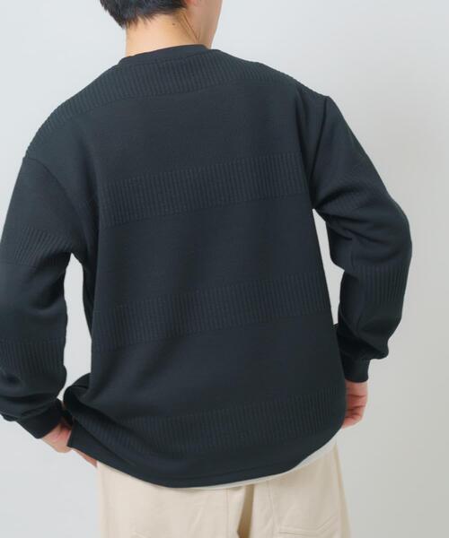 ITEMS URBANRESEARCH（アイテムズ アーバンリサーチ）の「ランダムピッチジャカードtops（スウェット・メンズ・ブルー系その他/ホワイト/ピンクベージュ/ブラック・LARGE/MEDIUM）」の19枚目の写真