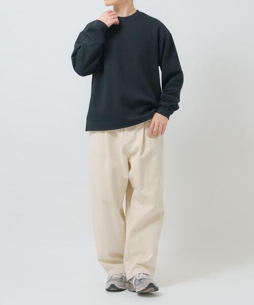 ITEMS URBANRESEARCH（アイテムズ アーバンリサーチ）の「ランダムピッチジャカードtops（スウェット・メンズ・ブルー系その他/ホワイト/ピンクベージュ/ブラック・LARGE/MEDIUM）」の20枚目の写真