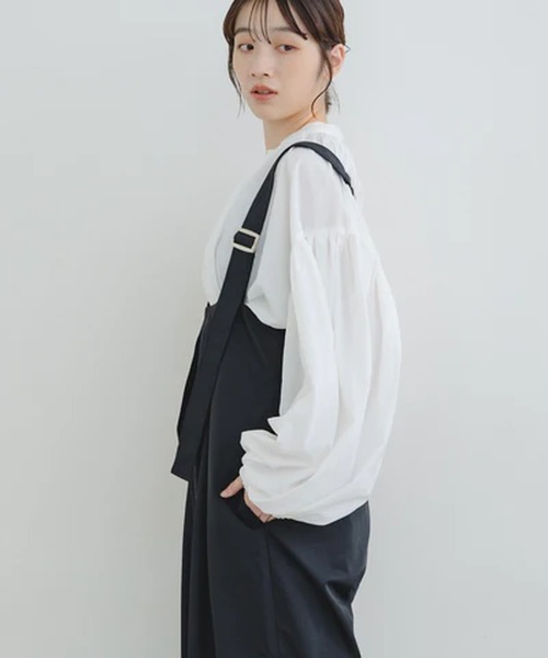 merrylatte(メリーラテ)の「ナイロンボリュームブラウス【IROHANI】(シャツ/ブラウス・レディース・ブラック/ホワイト・FREE)」の9枚目の写真