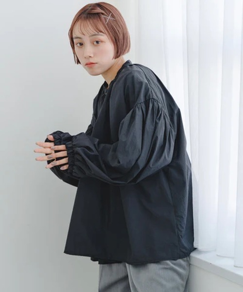 merrylatte(メリーラテ)の「ナイロンボリュームブラウス【IROHANI】(シャツ/ブラウス・レディース・ブラック/ホワイト・FREE)」の16枚目の写真