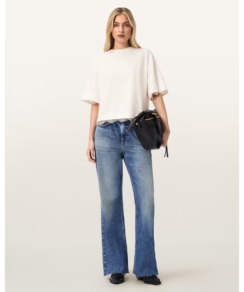 ALLSAINTS(オールセインツ)の「NIA LACE DETAIL SHORT SLEEVE T-SHIRT | NIA レース ディテール 半袖 Tシャツ(Tシャツ/カットソー・レディース・ホワイト系その他・XS/S/M)」の3枚目の写真