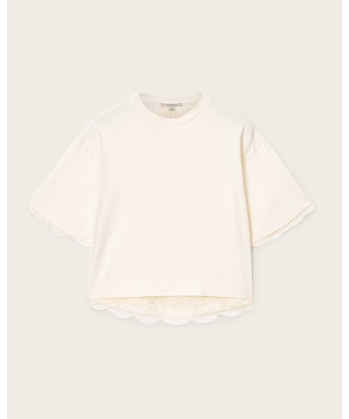 ALLSAINTS(オールセインツ)の「NIA LACE DETAIL SHORT SLEEVE T-SHIRT | NIA レース ディテール 半袖 Tシャツ(Tシャツ/カットソー・レディース・ホワイト系その他・XS/S/M)」の9枚目の写真