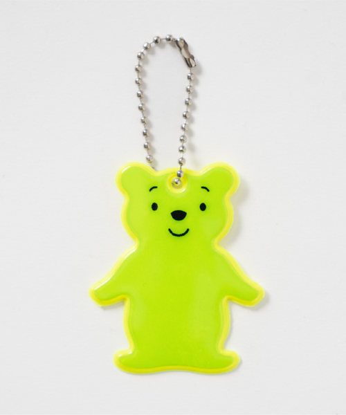 and D. petit main(アンドディープティマイン)の「ピカッとあんしんクマリフレクターチャーム(その他小物・キッズ・ピンク/ホワイト/イエロー・F)」の2枚目の写真