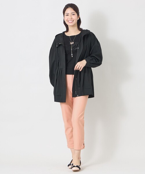 TO BE CHIC(トゥー ビー シック)の「サイドスリット リボンモチーフ パンツ(その他パンツ・レディース・ブラック/ブルー系その他2/ピンク系その他2・40/42)」の6枚目の写真