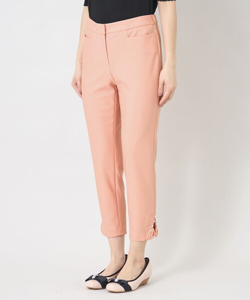 TO BE CHIC(トゥー ビー シック)の「サイドスリット リボンモチーフ パンツ(その他パンツ・レディース・ブラック/ブルー系その他2/ピンク系その他2・40/42)」の9枚目の写真