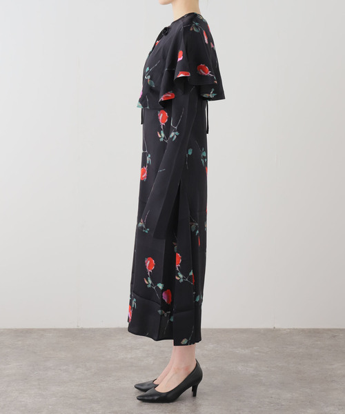 EDIT. FOR LULU（エディットフォールル）の「【GANNI/ガニー】Printed Stretch Satin Midi Dress（ワンピース・レディース・ブラック・FREE）」の11枚目の写真