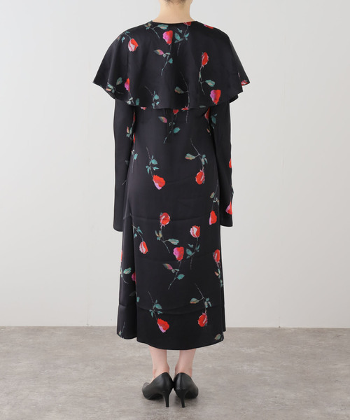 EDIT. FOR LULU（エディットフォールル）の「【GANNI/ガニー】Printed Stretch Satin Midi Dress（ワンピース・レディース・ブラック・FREE）」の12枚目の写真