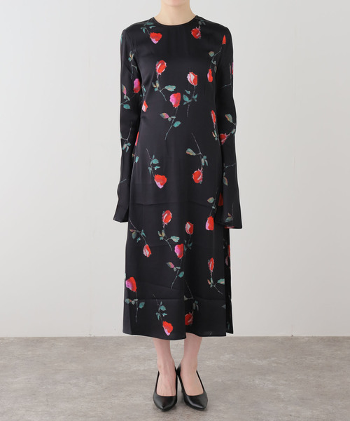 EDIT. FOR LULU（エディットフォールル）の「【GANNI/ガニー】Printed Stretch Satin Midi Dress（ワンピース・レディース・ブラック・FREE）」の17枚目の写真