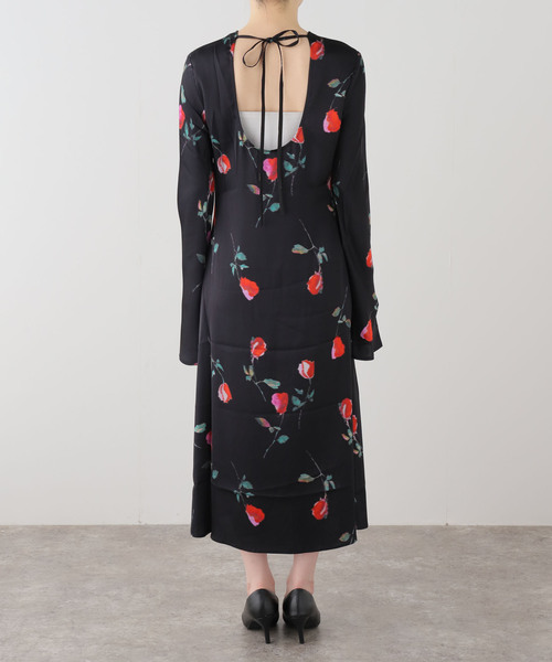 EDIT. FOR LULU（エディットフォールル）の「【GANNI/ガニー】Printed Stretch Satin Midi Dress（ワンピース・レディース・ブラック・FREE）」の18枚目の写真