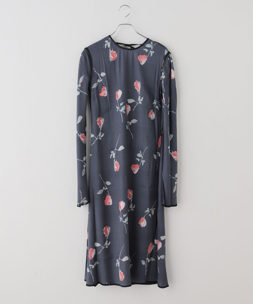 EDIT. FOR LULU（エディットフォールル）の「【GANNI/ガニー】Printed Stretch Satin Midi Dress（ワンピース・レディース・ブラック・FREE）」の19枚目の写真