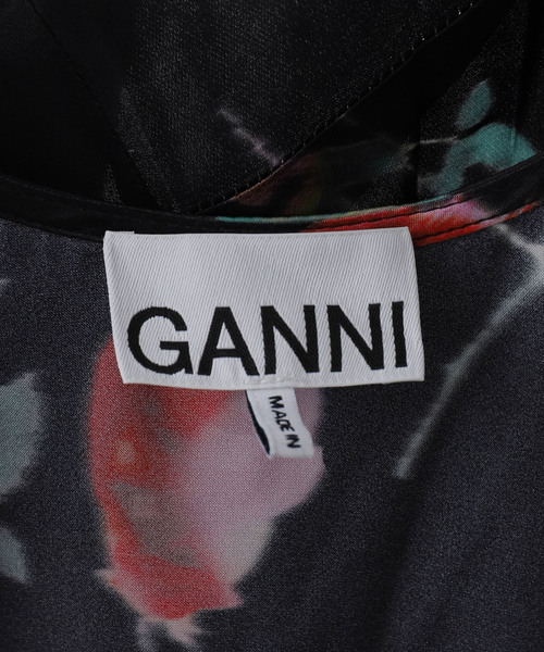 EDIT. FOR LULU（エディットフォールル）の「【GANNI/ガニー】Printed Stretch Satin Midi Dress（ワンピース・レディース・ブラック・FREE）」の20枚目の写真