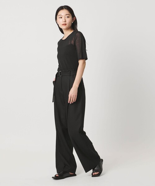 MARW UNITED ARROWS(マルゥ ユナイテッドアローズ)の「<MARW UNITED ARROWS>ベルト付き タック ストレート パンツ(スラックス・レディース・ブラック/ダークグレー・38/36)」の8枚目の写真