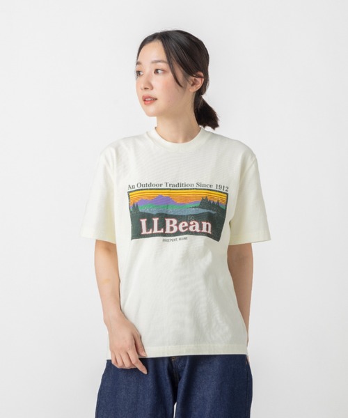 L.L.Bean(エルエルビーン)の「【JAPAN EDITION】モリル・ショートスリーブ・カタディン・ロゴ・ティ(Tシャツ/カットソー・レディース・レモンイエロー/ライム/ライトグレー/チャコール・MEDIUM)」の7枚目の写真