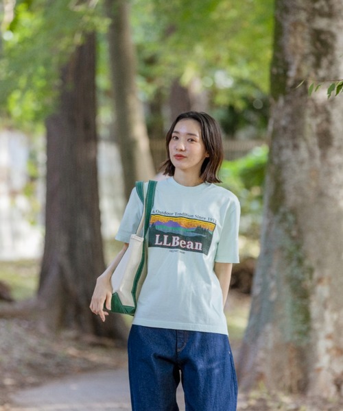 L.L.Bean(エルエルビーン)の「【JAPAN EDITION】モリル・ショートスリーブ・カタディン・ロゴ・ティ(Tシャツ/カットソー・レディース・レモンイエロー/ライム/ライトグレー/チャコール・MEDIUM)」の14枚目の写真