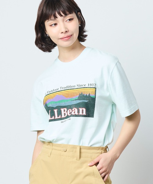 L.L.Bean(エルエルビーン)の「【JAPAN EDITION】モリル・ショートスリーブ・カタディン・ロゴ・ティ(Tシャツ/カットソー・レディース・レモンイエロー/ライム/ライトグレー/チャコール・MEDIUM)」の20枚目の写真