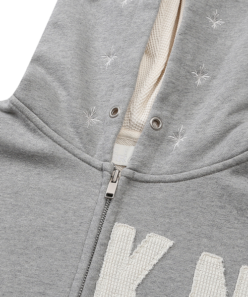 EEERRR（イイイ・アールアールアール）の「Weekend warrior waffle applique hoodie zip-up (Melange)（パーカー・レディース・その他・LARGE/MEDIUM）」の8枚目の写真