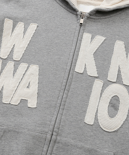 EEERRR（イイイ・アールアールアール）の「Weekend warrior waffle applique hoodie zip-up (Melange)（パーカー・レディース・その他・LARGE/MEDIUM）」の10枚目の写真