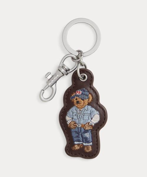 POLO RALPH LAUREN(ポロ ラルフ ローレン)の「Polo ベア レザー キー フォブ(キーホルダー・メンズ・ブラウン系・ONE)」の1枚目の写真