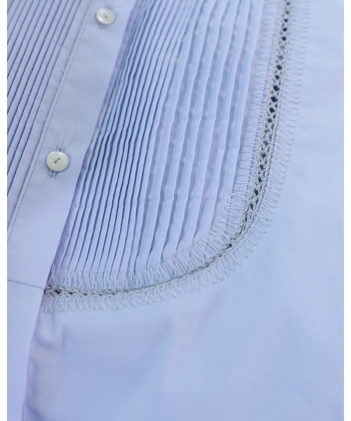 Marilyn Moon(マリリンムーン)の「balloon sleeve pintuck embroidery shirt(シャツ/ブラウス・レディース・サックスブルー/ネイビー/ホワイト・FREE)」の17枚目の写真