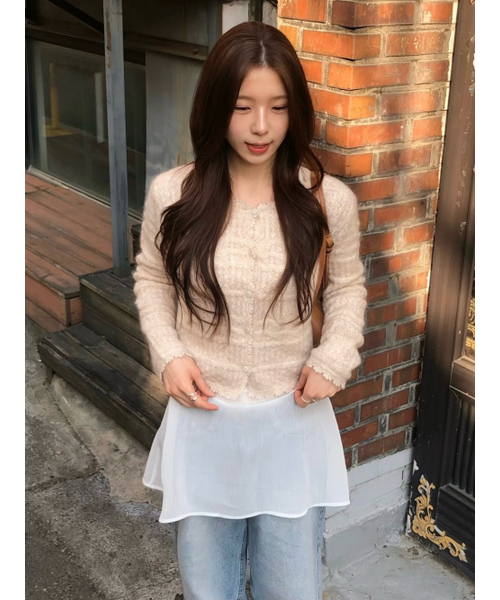 LENINA(レニーナ)の「DALENA scasi mohair knit cardigan_BEIGE(カーディガン/ボレロ・レディース・Beige・FREE)」の2枚目の写真
