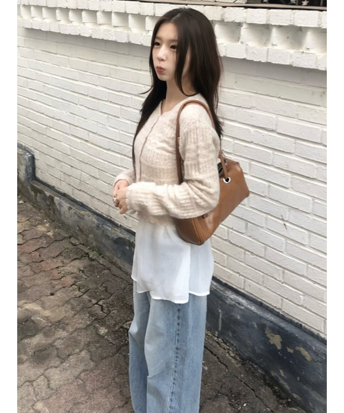 LENINA(レニーナ)の「DALENA scasi mohair knit cardigan_BEIGE(カーディガン/ボレロ・レディース・Beige・FREE)」の3枚目の写真