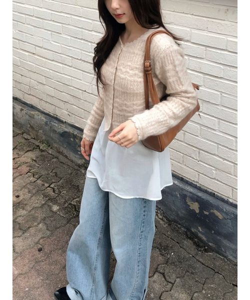 LENINA(レニーナ)の「DALENA scasi mohair knit cardigan_BEIGE(カーディガン/ボレロ・レディース・Beige・FREE)」の6枚目の写真