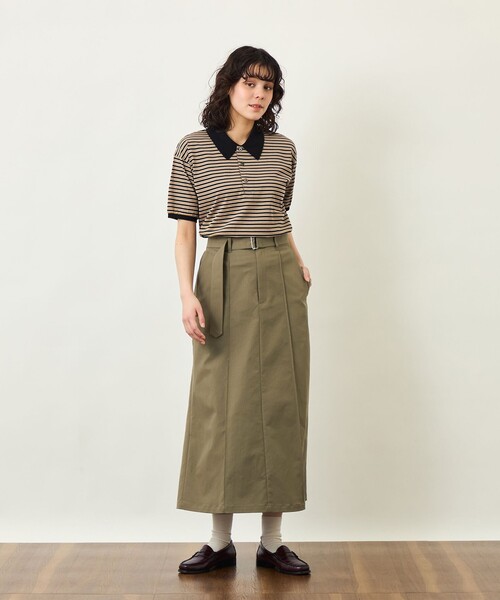 MACKINTOSH PHILOSOPHY(マッキントッシュ フィロソフィー)の「GREY LABEL ベルテッドチノスカート(スカート・レディース・ダークネイビー/グリーン系その他5/ベージュ・2/1)」の8枚目の写真