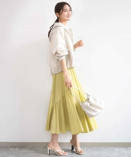 MK MICHEL KLEIN（エムケーミッシェルクラン）の「[洗える]レーシー柄編み衿付きニット（ニット/セーター・レディース・アイボリー/グリーン/ネイビー・38）」の9枚目の写真