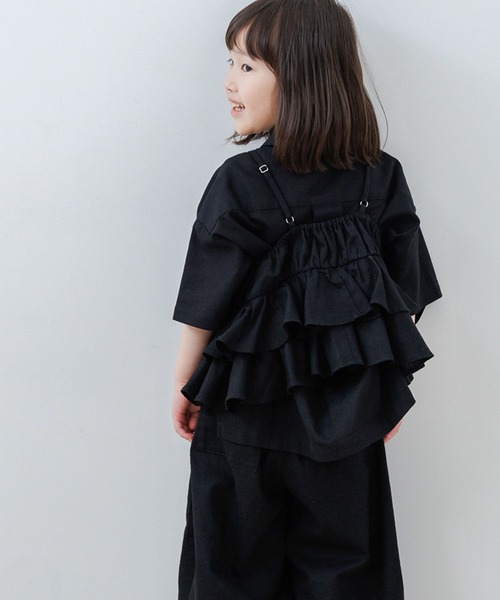 LOWRYS FARM（ローリーズファーム）の「リネンフリルキャミ　622250（キャミソール・キッズ・ブラック/ベージュ/ブラウン・110cm/120cm/130cm/140cm/150cm）」の2枚目の写真