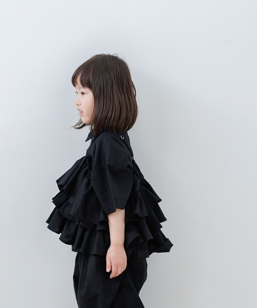 LOWRYS FARM（ローリーズファーム）の「リネンフリルキャミ　622250（キャミソール・キッズ・ブラック/ベージュ/ブラウン・110cm/120cm/130cm/140cm/150cm）」の8枚目の写真