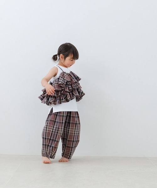 LOWRYS FARM（ローリーズファーム）の「リネンフリルキャミ　622250（キャミソール・キッズ・ブラック/ベージュ/ブラウン・110cm/120cm/130cm/140cm/150cm）」の11枚目の写真