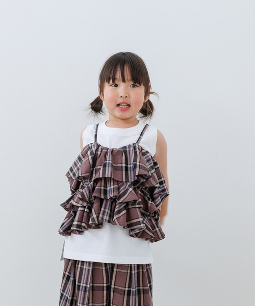 LOWRYS FARM（ローリーズファーム）の「リネンフリルキャミ　622250（キャミソール・キッズ・ブラック/ベージュ/ブラウン・110cm/120cm/130cm/140cm/150cm）」の13枚目の写真