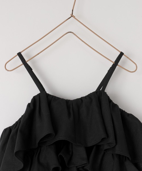 LOWRYS FARM（ローリーズファーム）の「リネンフリルキャミ　622250（キャミソール・キッズ・ブラック/ベージュ/ブラウン・110cm/120cm/130cm/140cm/150cm）」の15枚目の写真
