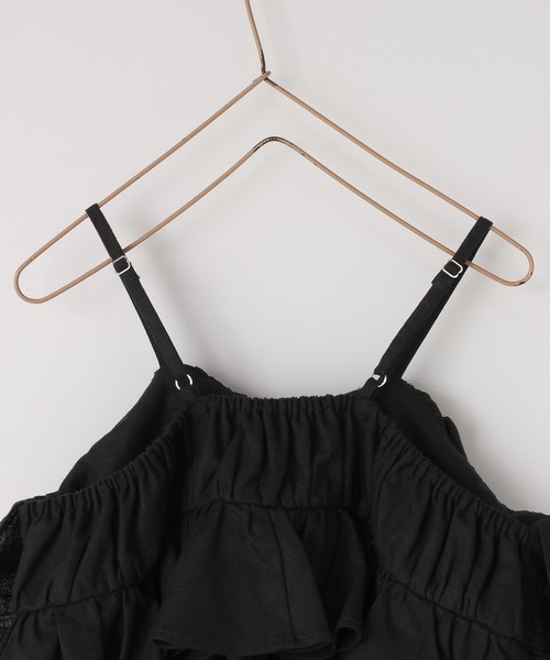 LOWRYS FARM（ローリーズファーム）の「リネンフリルキャミ　622250（キャミソール・キッズ・ブラック/ベージュ/ブラウン・110cm/120cm/130cm/140cm/150cm）」の19枚目の写真