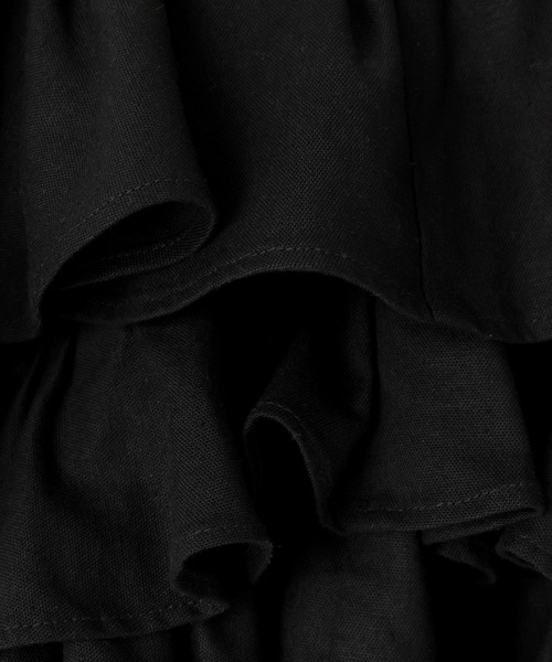 LOWRYS FARM（ローリーズファーム）の「リネンフリルキャミ　622250（キャミソール・キッズ・ブラック/ベージュ/ブラウン・110cm/120cm/130cm/140cm/150cm）」の21枚目の写真