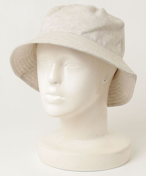 SHIPS（シップス）の「GRILLO:LINEN BUCKET HAT（キャップ・メンズ・ダークグレー/ベージュ/ネイビー・ONE SIZE）」の2枚目の写真