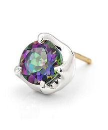 BEYOND COOL（ビヨンクール）の「「BloodyMary/ブラッディマリー」ナットピアス　天然石　ピアス w/ミスティックトパーズ（ピアス（片耳用））」