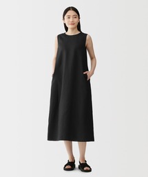 婦人　リネン　洗いざらし　スリーブレスワンピース