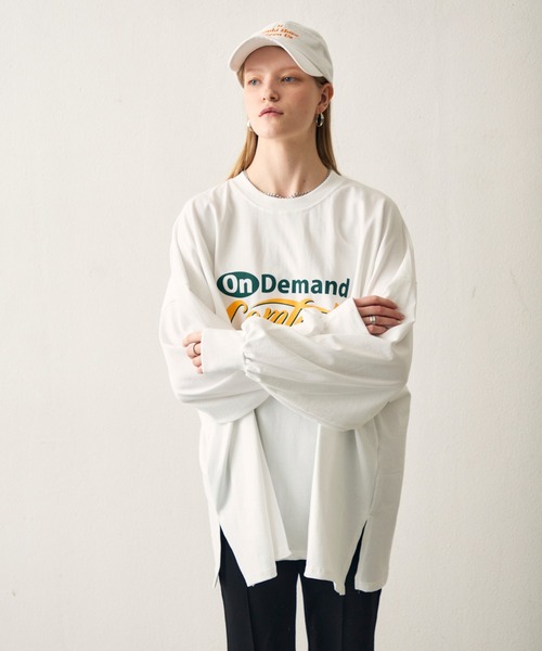 uchi.(ウチ)の「グラフィックパフスリーブビッグTシャツ(Tシャツ/カットソー・レディース・ホワイト・FREE)」の10枚目の写真