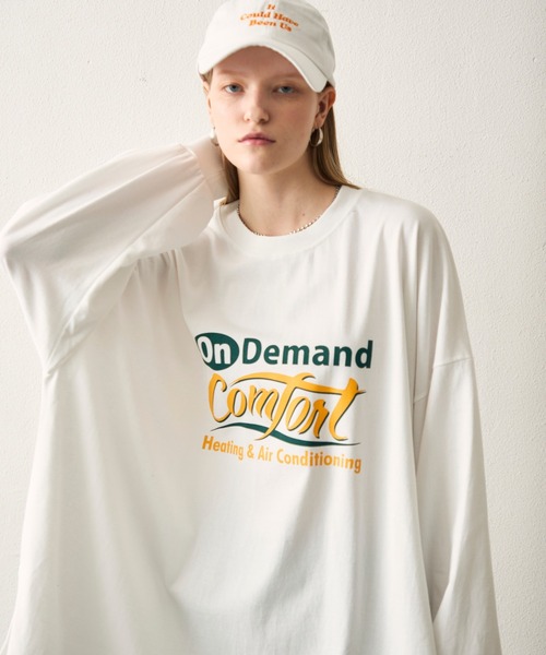 uchi.(ウチ)の「グラフィックパフスリーブビッグTシャツ(Tシャツ/カットソー・レディース・ホワイト・FREE)」の12枚目の写真