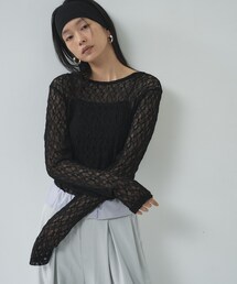 GALLEST | 【一部店舗限定】バックオープンレースカットソー(Tシャツ/カットソー)