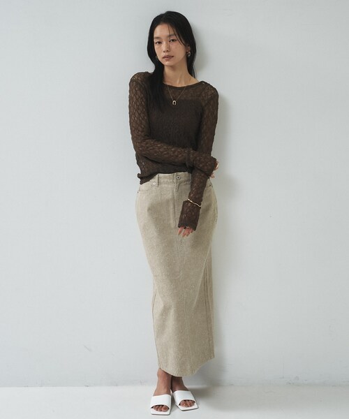 GALLEST(ギャレスト)の「【一部店舗限定】バックオープンレースカットソー(Tシャツ/カットソー・レディース・ライトグリーン/ブラック/オフホワイト/カーキ・38)」の16枚目の写真