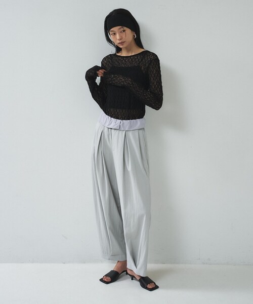 GALLEST(ギャレスト)の「【一部店舗限定】バックオープンレースカットソー(Tシャツ/カットソー・レディース・ライトグリーン/ブラック/オフホワイト/カーキ・38)」の20枚目の写真
