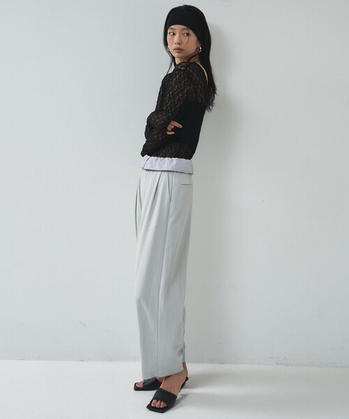 GALLEST(ギャレスト)の「【一部店舗限定】バックオープンレースカットソー(Tシャツ/カットソー・レディース・ライトグリーン/ブラック/オフホワイト/カーキ・38)」の9枚目の写真