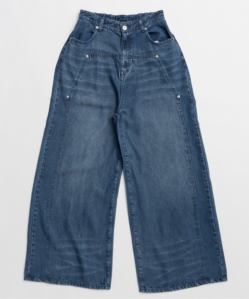 PRANK PROJECT(プランクプロジェクト)の「【2026Summer Pre-Order】テンセルデニムワイドパンツ / Tencel Denim Wide Pants(デニムパンツ・レディース・ブルー/ブラック・36/38)」の18枚目の写真